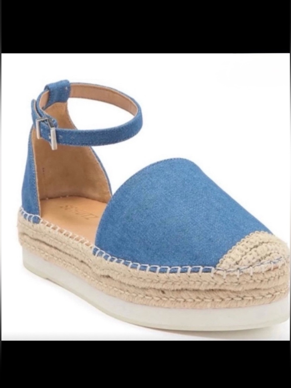 Schutz Denim Darla platform sandal espadrilles - size 11